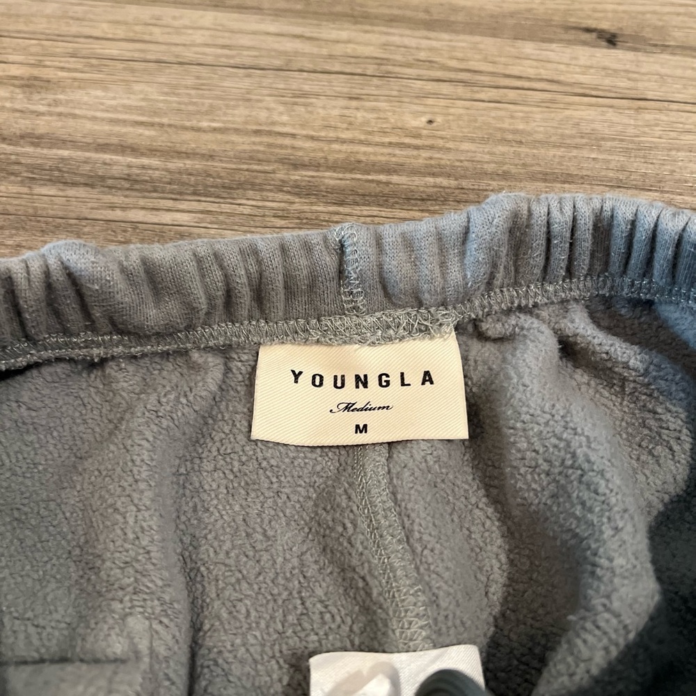YoungLa Pants Mens Medium Grey The Immortal Joggers Graphic Fleece Sweatpants - Picture 3 of 5